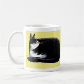 タキシード猫-黄色 コーヒーマグカップ (左)