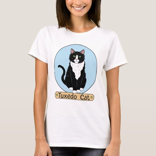 タキシード猫 Tシャツ (正面)