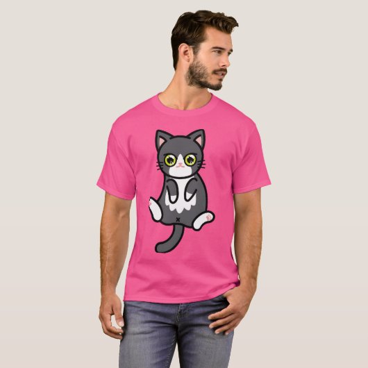 タキシード猫 Tシャツ (正面フル)