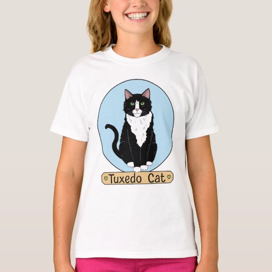 タキシード猫 Tシャツ (正面)