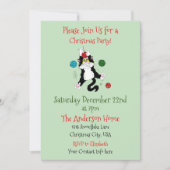 タキシード白黒キャットクリスマスパーティー 招待状 (正面)