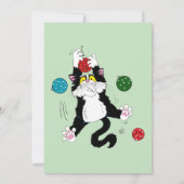 タキシード白黒キャットクリスマスパーティー 招待状 (裏面)