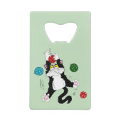 タキシード白黒クリスマスキャット クレジットカード栓抜き (裏面)