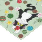 タキシード白黒クリスマスキャット テーブルクロス (アングル)