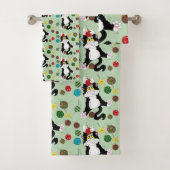 タキシード白黒クリスマスキャット バスタオルセット (インサイチュ)