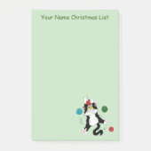 タキシード白黒クリスマスキャット ポストイット (正面)