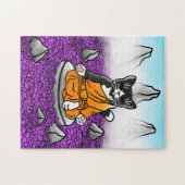 タキシード瞑想猫 ジグソーパズル (横)