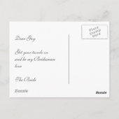 タキシード結婚の私のブリデスマン招待状 ポストカード (裏面)