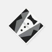 タキシード結婚の スタンダードカクテルナプキン (角)