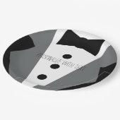 タキシード結婚の ペーパープレート (アングル)