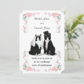 タキシード結婚猫 招待状 (スタンド正面)