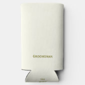 タキシード結婚groomsmenクーラーボックス スリム缶クーラー (裏面)