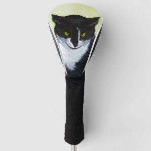 タキシード絵画猫—かわいいオリジナル猫アート ゴルフヘッドカバー