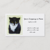 タキシード絵画猫—かわいいオリジナル猫アート 名刺 (正面)