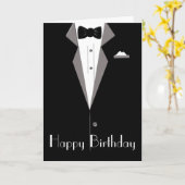 タキシード美術 カード (黄色い花)