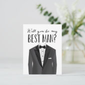 タキシード花婿介添人 | Groomsman 招待状 (スタンド正面)