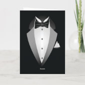 タキシード誕生日グリーティングカード カード (裏面)