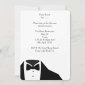 タキシード誕生日パーティービールスコッチ 招待状 (裏面)