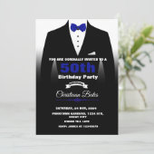 タキシード誕生日招待状 招待状 (スタンド正面)