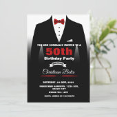 タキシード誕生日招待状 招待状 (スタンド正面)