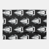 タキシード黒いネクタイのお父さんの日 キッチンタオル (横)