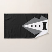 タキシード黒いネクタイのお父さんの日 バスタオルセット (ハンドタオル)