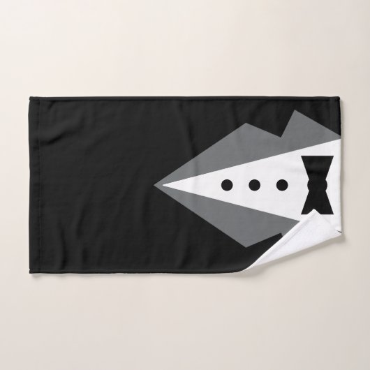 タキシード黒いネクタイのお父さんの日 バスタオルセット (ハンドタオル)