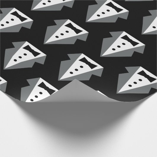 タキシード黒いネクタイのお父さんの日 ラッピングペーパー (角)