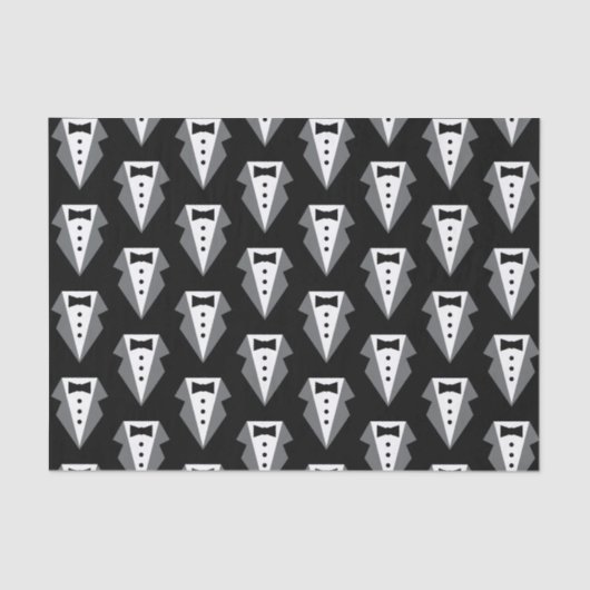 タキシード黒いネクタイのお父さんの日 薄葉紙 (正面)