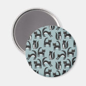 タキシード黒猫と白猫 マグネット (正面/裏面)