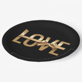 タキシード黒 –  ペーパープレート (アングル)