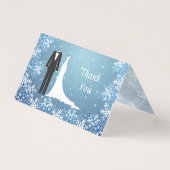 タキシード、ガウン、ブルーの雪片ありがとう (正面)