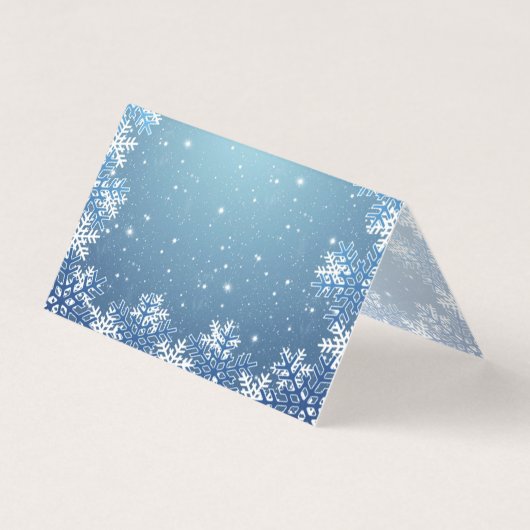 タキシード、ガウン、ブルーの雪片ありがとう (裏面)