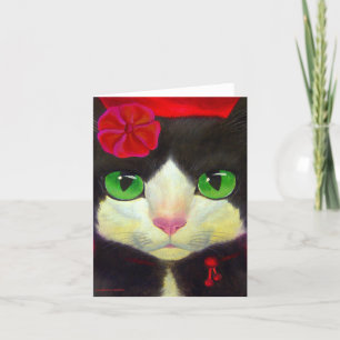 タキシード・キャットアート – ノートカード