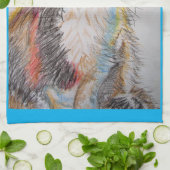 タキシード・キャットラブユー女性ズ名アートティータオル キッチンタオル (折り畳み)