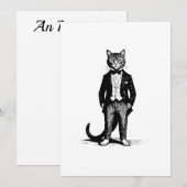 タキシード クラシック キャット 招待状 (正面/裏面)