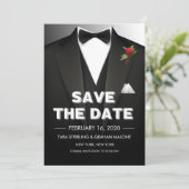 タキシード セーブ・ザ・デート 招待状 (スタンド正面)