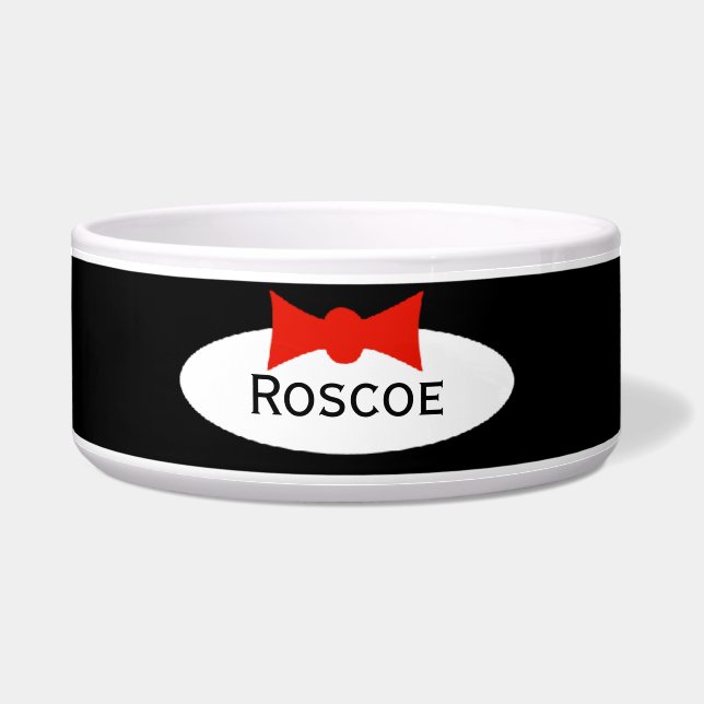 タキシード・ダッパー・ボーイ・ボウ・タイパーソナライズされた ボウル (正面)