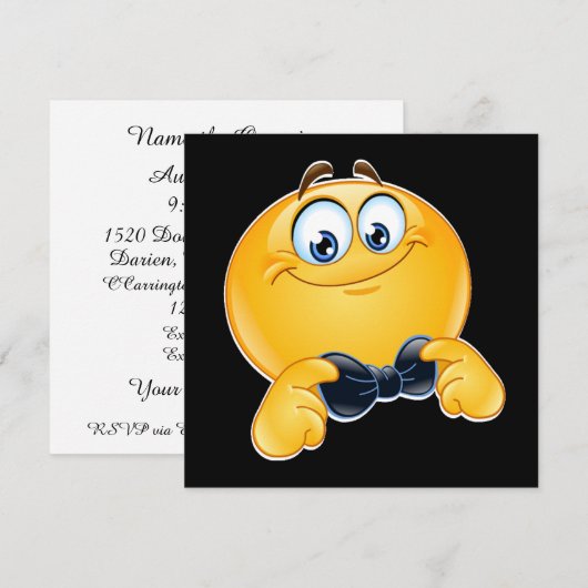 タキシード ブラックタイ イベント 招待状 (正面/裏面)