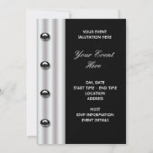 タキシード ブラックタイ フォーマル イベント 招待状 (裏面)