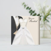 タキシード ボール ガウン ブラック タイ パーティー 招待状 (スタンド正面)