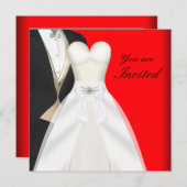 タキシード ボール ドレス ブラック タイ パーティー 招待状 (正面/裏面)