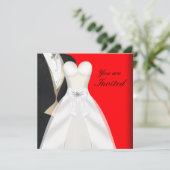 タキシード ボール ドレス ブラック タイ パーティー 招待状 (スタンド正面)