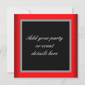 タキシード ボール ドレス ブラック タイ パーティー 招待状 (裏面)