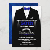 タキシード 誕生日 招待状 (正面/裏面)