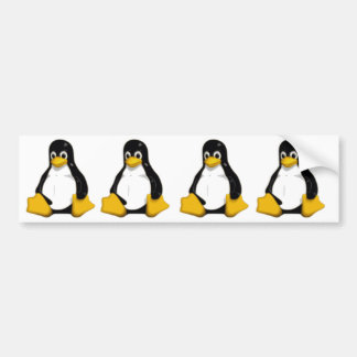 タキシードLinuxのロゴのペンギン バンパーステッカー