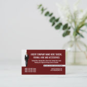 タキシーフォーマルドマンスーツ借家DIYマルーン 名刺 (スタンド正面)