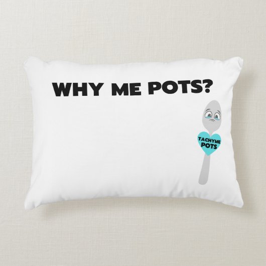 タキスプーンなぜ私のポット?プリントはっきりした枕 アクセントクッション (正面)