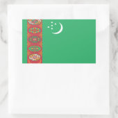 タキマンニスタンの旗 長方形シール (バッグ)