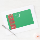 タキマンニスタンの旗 長方形シール (封筒)